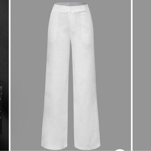 Linen Blend Pants-NEW